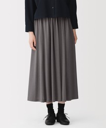 婦人 なめらか天竺編みギャザースカート