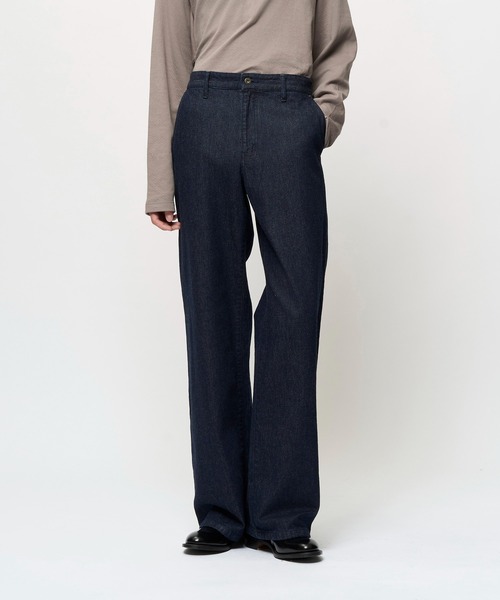 Juha(ユハ)の「FORMED WIDE DENIM(SUMMER)(デニムパンツ・メンズ・インディゴブルー/グレー/ホワイト/ブラック・4/3/2)」の4枚目の写真