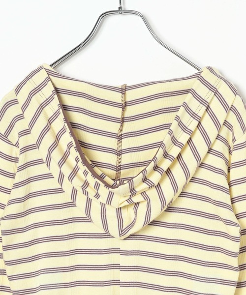 Robert P.Miller（ロバート ピー ミラー）の「[WEB限定]【Robert P.Miller】Prib Henley hoodie（Tシャツ/カットソー・レディース・ダークグレー/ブラウン系その他/イエロー・FREE）」の13枚目の写真