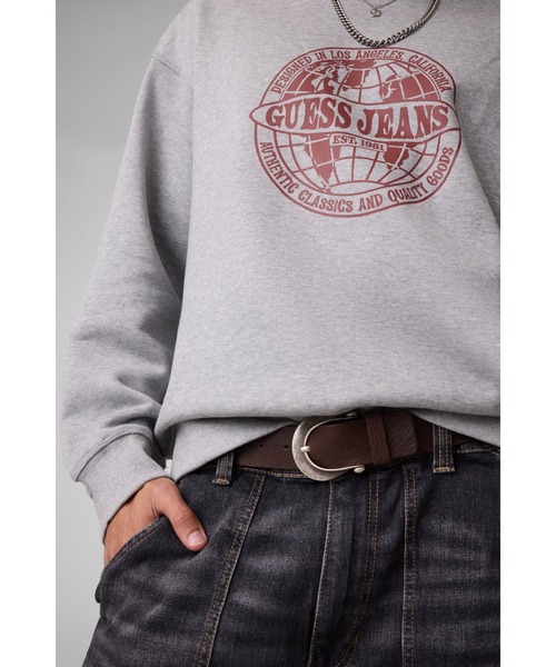GUESS JEANS(ゲスジーンズ)の「GUESS JEANS Globe Crewneck スウェット トレーナー(スウェット・メンズ・グレー・SMALL/X-LARGE/LARGE/MEDIUM)」の3枚目の写真