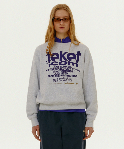 TEKET（テケット）の「Perspective Sweatshirt Melange Gray（スウェット・メンズ・その他・LARGE/MEDIUM/SMALL）」の2枚目の写真