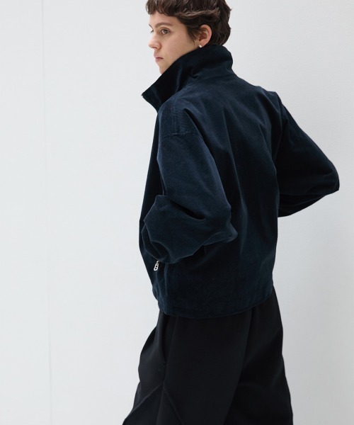 leinwande（ラインヴァンド）の「Short Zip Blouson / ショートジップブルゾン（ブルゾン・レディース・BROWN/Navy/Beige・ONE SIZE）」の4枚目の写真