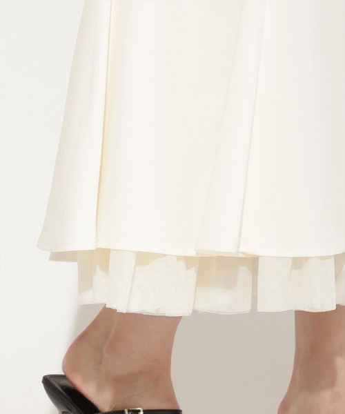 AND COUTURE(アンドクチュール)の「裾チュールバックレースアップマーメイドスカート(スカート・レディース・アイボリー/ブラウン/ネイビー・SMALL/MEDIUM)」の17枚目の写真