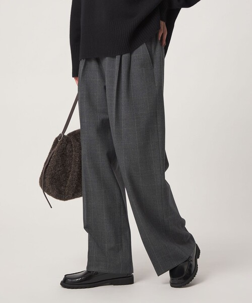 green label relaxing（グリーンレーベルリラクシング）の「［size SHORT/TALLあり］キモウ ニーハイワイドパンツ（その他パンツ・レディース・ブラック/グレー/ネイビー/ナチュラル/その他1/その他2・SHORT/40/42/TALL/34/36/38/44）」の5枚目の写真