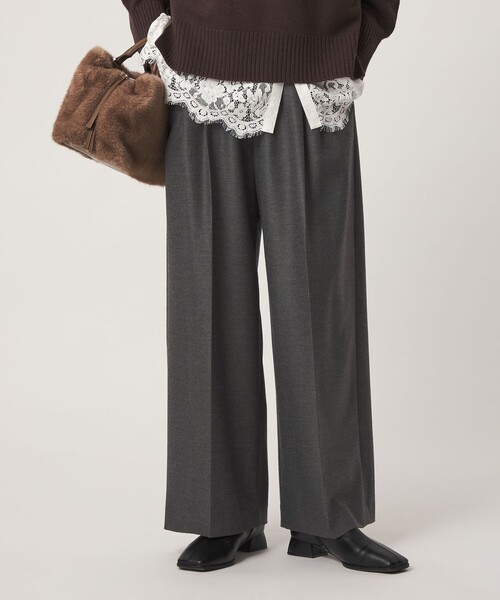 green label relaxing（グリーンレーベルリラクシング）の「［size SHORT/TALLあり］キモウ ニーハイワイドパンツ（その他パンツ・レディース・ブラック/グレー/ネイビー/ナチュラル/その他1/その他2・SHORT/40/42/TALL/34/36/38/44）」の3枚目の写真