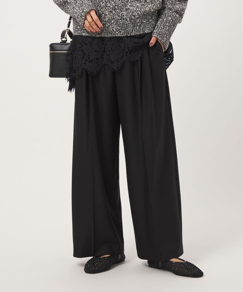 green label relaxing（グリーンレーベルリラクシング）の「［size SHORT/TALLあり］キモウ ニーハイワイドパンツ（その他パンツ・レディース・ブラック/グレー/ネイビー/ナチュラル/その他1/その他2・SHORT/40/42/TALL/34/36/38/44）」の2枚目の写真