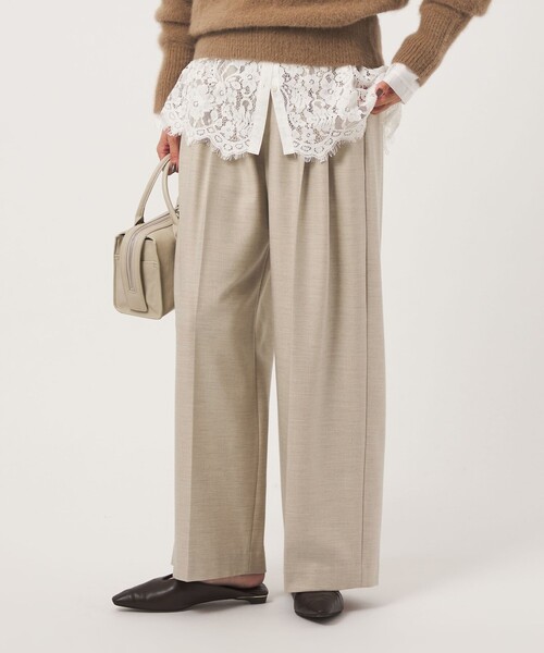 green label relaxing（グリーンレーベルリラクシング）の「［size SHORT/TALLあり］キモウ ニーハイワイドパンツ（その他パンツ・レディース・ブラック/グレー/ネイビー/ナチュラル/その他1/その他2・SHORT/40/42/TALL/34/36/38/44）」の10枚目の写真