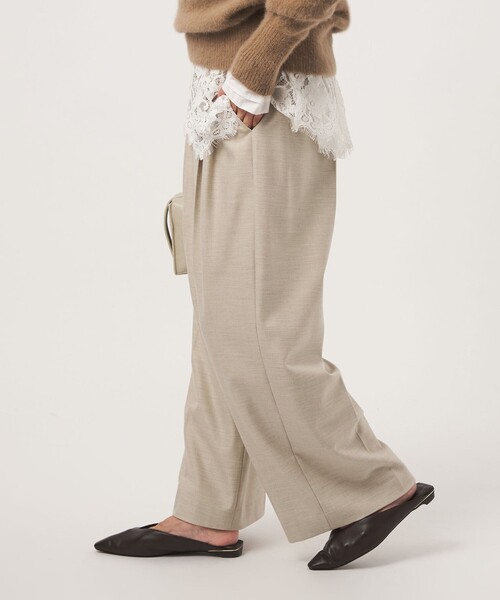 green label relaxing（グリーンレーベルリラクシング）の「［size SHORT/TALLあり］キモウ ニーハイワイドパンツ（その他パンツ・レディース・ブラック/グレー/ネイビー/ナチュラル/その他1/その他2・SHORT/40/42/TALL/34/36/38/44）」の11枚目の写真