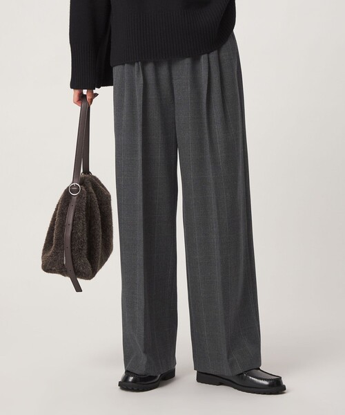 green label relaxing（グリーンレーベルリラクシング）の「［size SHORT/TALLあり］キモウ ニーハイワイドパンツ（その他パンツ・レディース・ブラック/グレー/ネイビー/ナチュラル/その他1/その他2・SHORT/40/42/TALL/34/36/38/44）」の21枚目の写真