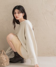 カシミヤシルクブレンドボートネックニット