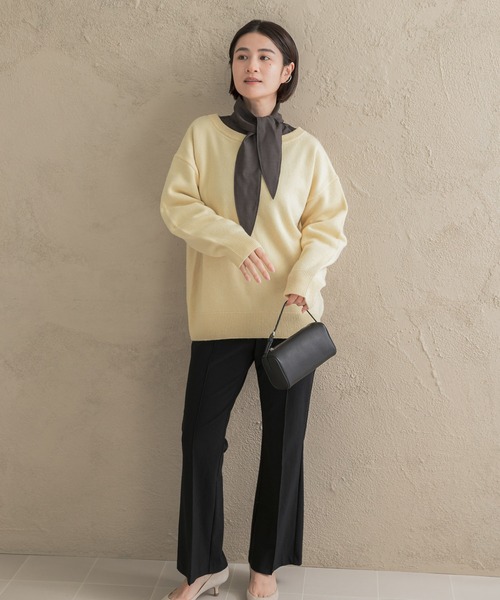 URBAN RESEARCH ROSSO WOMEN(アーバンリサーチ ロッソ)の「カシミヤシルクブレンドボートネックニット(ニット/セーター・レディース・ネイビー/オフホワイト/ピンク/イエロー/ブルー系その他・FREE)」の22枚目の写真
