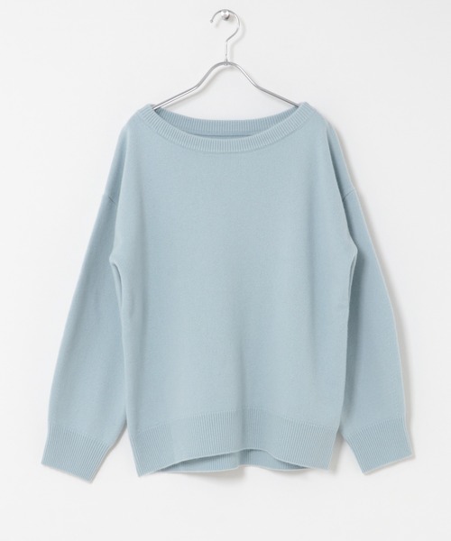 URBAN RESEARCH ROSSO WOMEN(アーバンリサーチ ロッソ)の「カシミヤシルクブレンドボートネックニット(ニット/セーター・レディース・ネイビー/オフホワイト/ピンク/イエロー/ブルー系その他・FREE)」の8枚目の写真