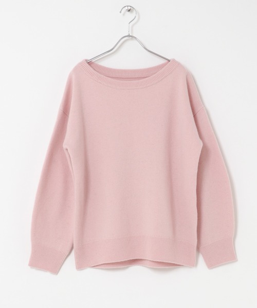 URBAN RESEARCH ROSSO WOMEN(アーバンリサーチ ロッソ)の「カシミヤシルクブレンドボートネックニット(ニット/セーター・レディース・ネイビー/オフホワイト/ピンク/イエロー/ブルー系その他・FREE)」の12枚目の写真