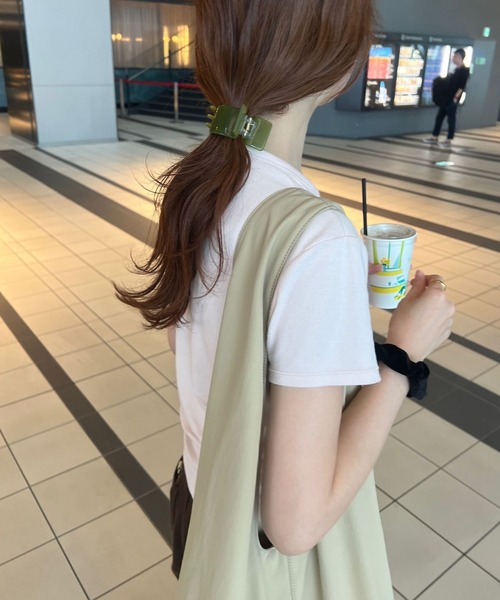 LOWRYS FARM(ローリーズファーム)の「Hair clip 1068240(バレッタ/ヘアクリップ・レディース・ブラウン/オリーブ・FREE)」の19枚目の写真