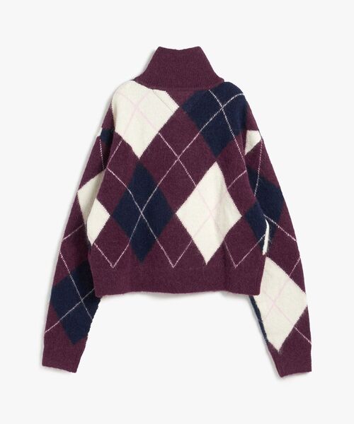 tommy jeans(トミー ジーンズ)の「アーガイルチェックジップセーター(ニット/セーター・レディース・グリーン系/パープル系その他3・MEDIUM/X-SMALL/SMALL)」の10枚目の写真