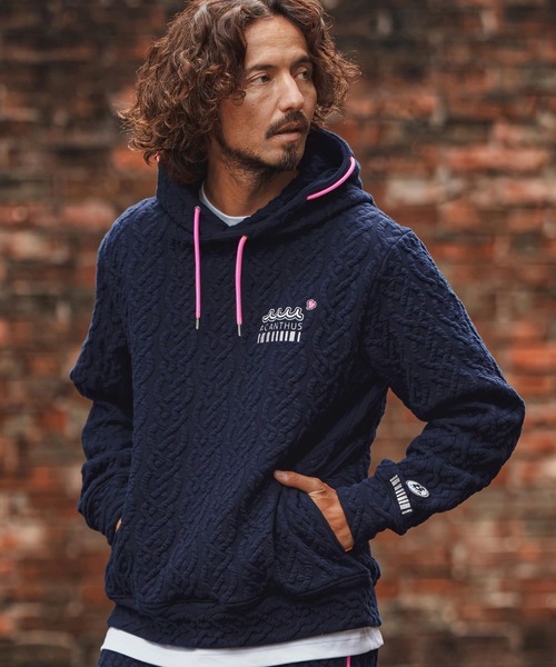 felkod(フィルコッド)の「mpa4254- Muta ACANTHUS Hooded Quilted Hoodie フーデッドパーカー(F26F020)(パーカー・メンズ・ネイビー/ブラック/グレー・XL/L/M/S)」の1枚目の写真