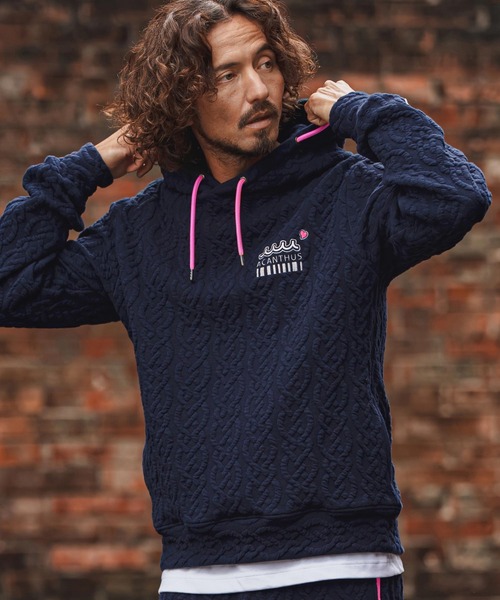 felkod(フィルコッド)の「mpa4254- Muta ACANTHUS Hooded Quilted Hoodie フーデッドパーカー(F26F020)(パーカー・メンズ・ネイビー/ブラック/グレー・XL/L/M/S)」の4枚目の写真