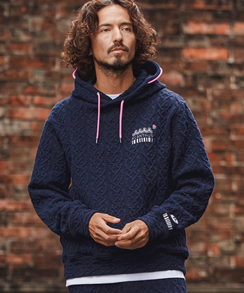 felkod(フィルコッド)の「mpa4254- Muta ACANTHUS Hooded Quilted Hoodie フーデッドパーカー(F26F020)(パーカー・メンズ・ネイビー/ブラック/グレー・XL/L/M/S)」の6枚目の写真