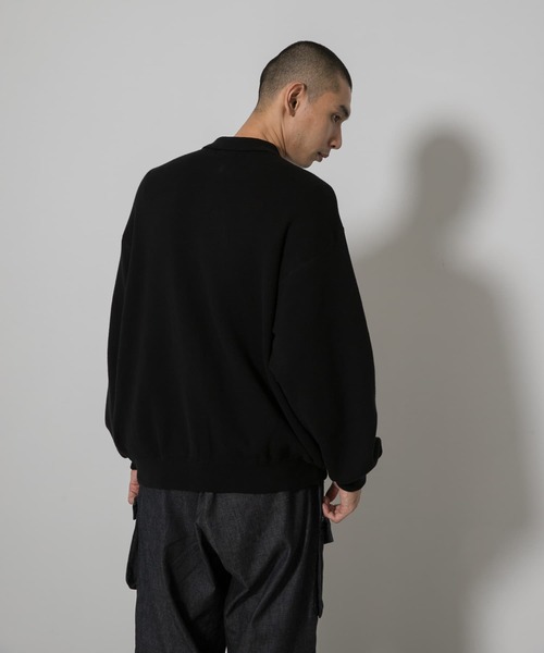 EKAL(エカル)の「スウェットライクニットシャツカーディガン(カーディガン/ボレロ・メンズ・ブラック/グレー系その他・MEDIUM/LARGE)」の10枚目の写真