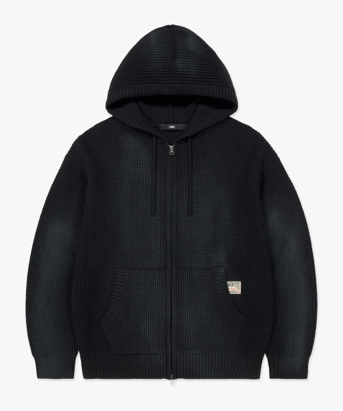 LMCの「SPRAY DYED WAFFLE KNIT ZIP-UP black(パーカー・レディース・その他・SMALL/MEDIUM/LARGE)」の4枚目の写真