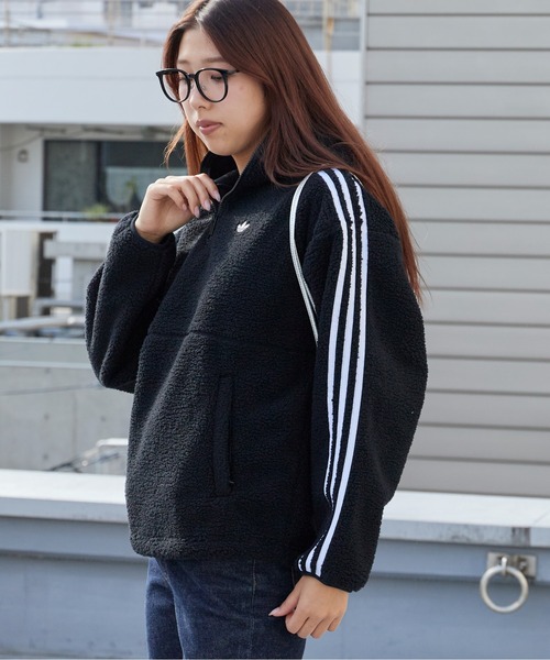 adidas(アディダス)の「adidas/アディダス ADIDAS×JENNIE ORI HOODED FLE JKT フリース パーカー ジャケット スウェット トレーナー ハーフジップ ニット ネームプレート スポーツ カジュアル 2026年秋冬 秋服 冬服(ブルゾン・レディース・ブラック/ベージュ・S/M/L)」の22枚目の写真