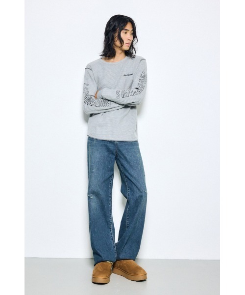AZUL by moussy(アズールバイマウジー)の「【3.7cmUP!】フェイクムートンショートブーツ 秋服 冬服(ブーツ・メンズ・ベージュ/ブラック・LARGE/MEDIUM)」の9枚目の写真