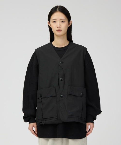 Snow Peak(スノーピーク)の「Snow Peak / Hybrid TAKIBI Vest ハイブリッドタキビベスト(ベスト・メンズ・ブラック/ブラウン・M/L)」の1枚目の写真
