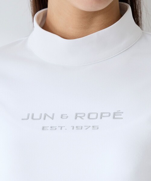 JUN&ROPE'（ジュンアンドロペ）の「ココティーベアスムース ロゴ使いモックプルオーバー/UV・吸水・接触冷感（Tシャツ/カットソー・レディース・ホワイト/ブラック/グリーン・S/M/L）」の7枚目の写真