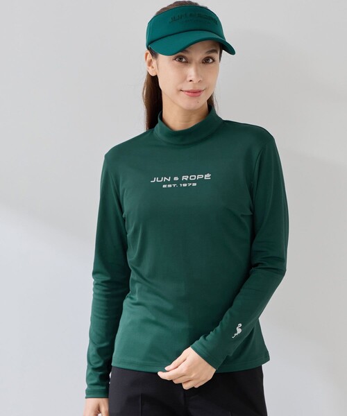 JUN&ROPE'（ジュンアンドロペ）の「ココティーベアスムース ロゴ使いモックプルオーバー/UV・吸水・接触冷感（Tシャツ/カットソー・レディース・ホワイト/ブラック/グリーン・S/M/L）」の16枚目の写真