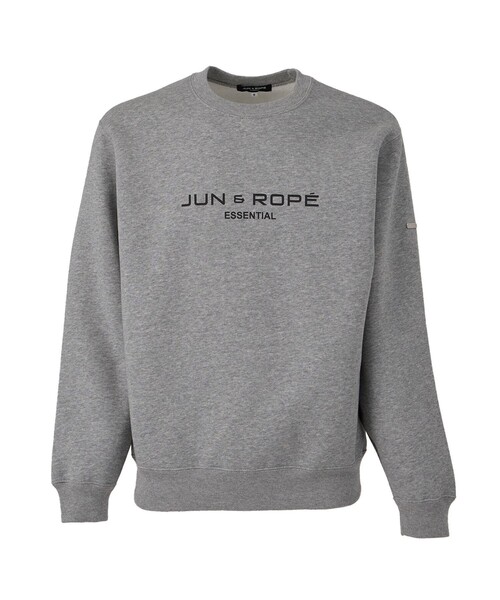 JUN&ROPE'(ジュンアンドロペ)の「【ESSENTIAL】フロントロゴ裏起毛トレーナー/セットアップ対応(スウェット・メンズ・ブラック/グレー・M/XL/L)」の2枚目の写真