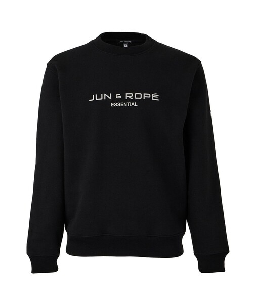 JUN&ROPE'(ジュンアンドロペ)の「【ESSENTIAL】フロントロゴ裏起毛トレーナー/セットアップ対応(スウェット・メンズ・ブラック/グレー・M/XL/L)」の1枚目の写真