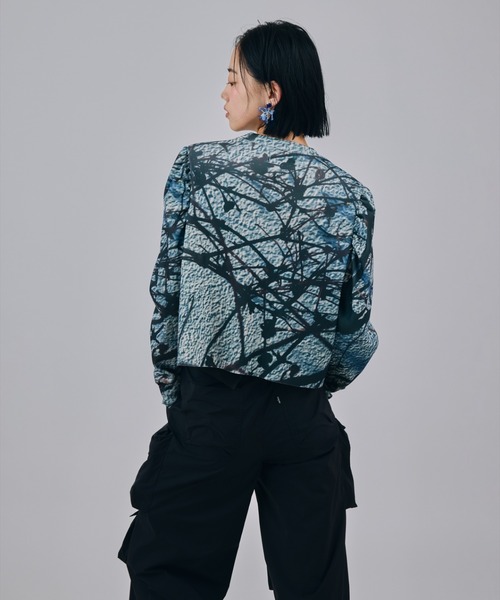 NON TOKYO(ノントーキョー)の「NON TOKYO/ノントーキョー/PRINT RIB PUFF SLEEVE C/SプリントリブパフスリーブC/S(Tシャツ/カットソー・レディース・その他3/その他1・F)」の3枚目の写真