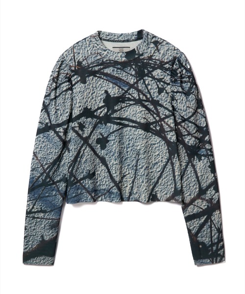 NON TOKYO(ノントーキョー)の「NON TOKYO/ノントーキョー/PRINT RIB PUFF SLEEVE C/SプリントリブパフスリーブC/S(Tシャツ/カットソー・レディース・その他3/その他1・F)」の4枚目の写真