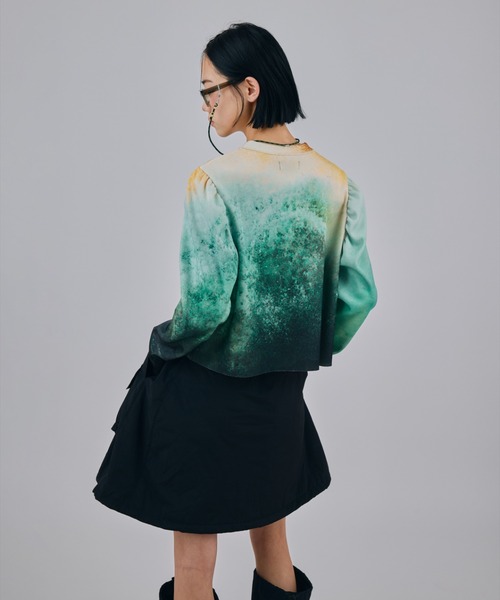 NON TOKYO(ノントーキョー)の「NON TOKYO/ノントーキョー/PRINT RIB PUFF SLEEVE C/SプリントリブパフスリーブC/S(Tシャツ/カットソー・レディース・その他3/その他1・F)」の6枚目の写真
