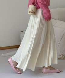 プリーツニットAラインスカート