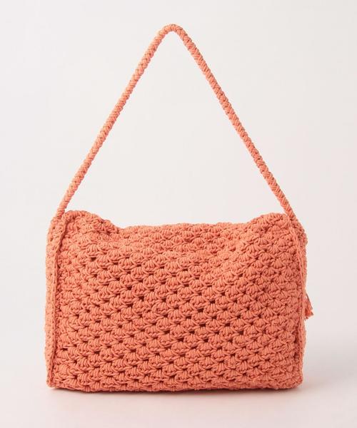 Another Edition(アナザーエディション)の「マクラメクラッチバッグ/AEBC Macrame CLT(クラッチバッグ・レディース・オフホワイト/オレンジ/ライム・FREE)」の6枚目の写真