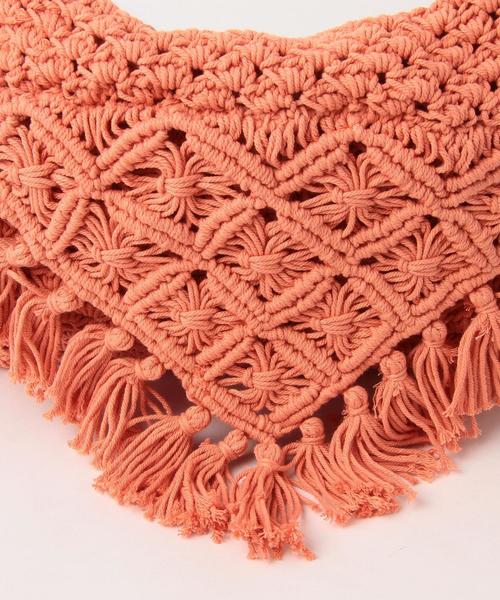 Another Edition(アナザーエディション)の「マクラメクラッチバッグ/AEBC Macrame CLT(クラッチバッグ・レディース・オフホワイト/オレンジ/ライム・FREE)」の7枚目の写真