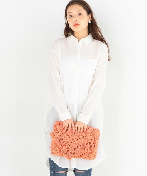Another Edition(アナザーエディション)の「マクラメクラッチバッグ/AEBC Macrame CLT(クラッチバッグ・レディース・オフホワイト/オレンジ/ライム・FREE)」の16枚目の写真