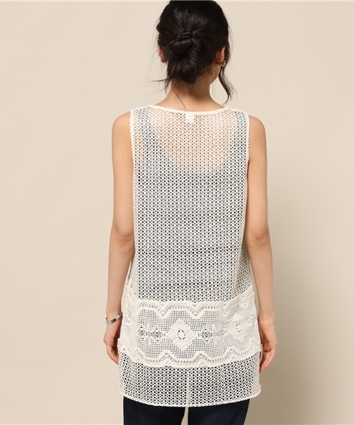 Spick & Span（スピックアンドスパン）の「【ONLY HEARTS】レース Tunic◆（Tシャツ/カットソー・レディース・ブラック/ホワイト・FREE）」の10枚目の写真