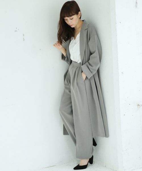 A part by（アパートバイ）の「TRPUワイドパンツ 731603 （その他パンツ・レディース・ベージュ/グレー/ネイビー・MEDIUM/LARGE）」の6枚目の写真