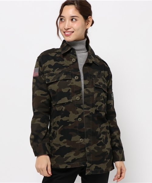 MOUSSY（マウジー）の「GRAFFITI MILITARY JKT（その他アウター・レディース・グリーン系その他/カーキ・FREE）」の15枚目の写真