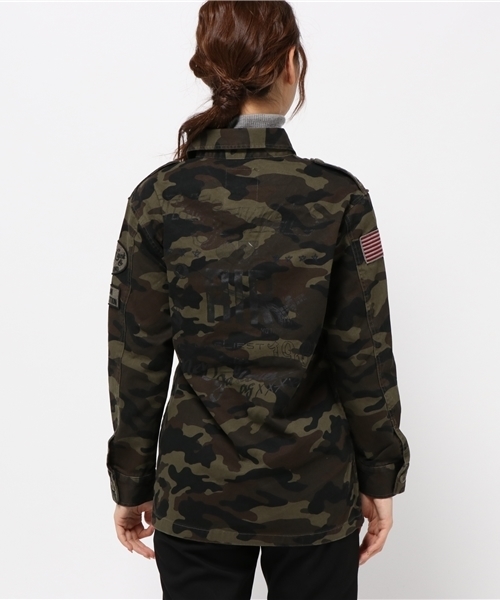 MOUSSY（マウジー）の「GRAFFITI MILITARY JKT（その他アウター・レディース・グリーン系その他/カーキ・FREE）」の5枚目の写真