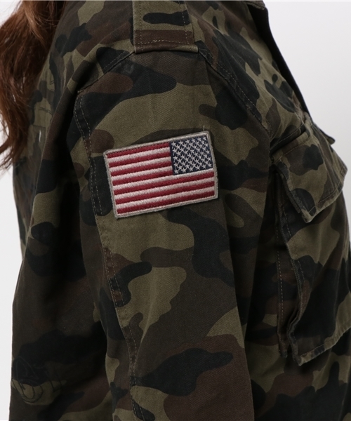 MOUSSY（マウジー）の「GRAFFITI MILITARY JKT（その他アウター・レディース・グリーン系その他/カーキ・FREE）」の10枚目の写真