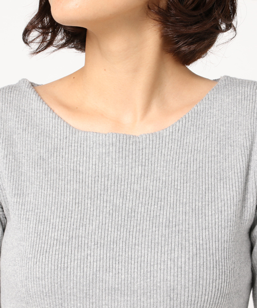 archives（アルシーヴ）の「袖フレアリブプルオーバー（ニット/セーター・レディース・モカ/グリーン/オフホワイト/グレー・MEDIUM）」の8枚目の写真