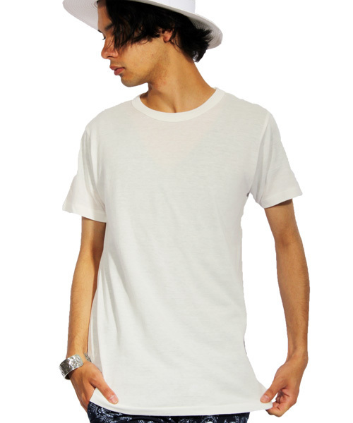 8(eight)(エイト)の「クルー 無地 半袖 Tシャツ(Tシャツ/カットソー・メンズ・ネイビー/ホワイト/ブラック/グレー・MEDIUM/LARGE)」の2枚目の写真