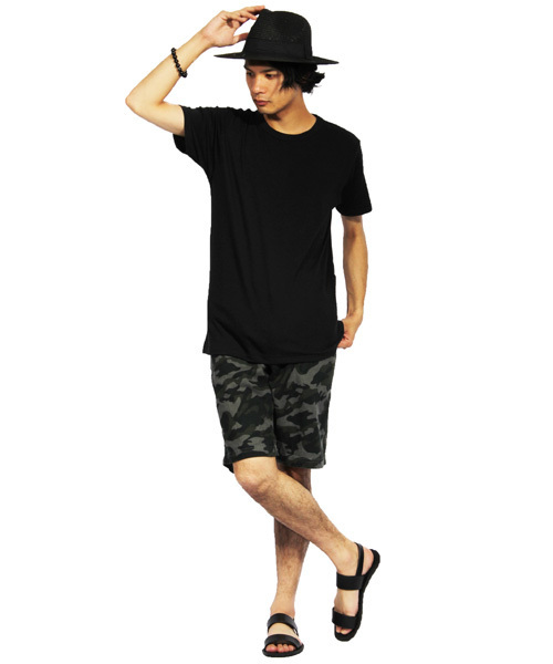 8(eight)(エイト)の「クルー 無地 半袖 Tシャツ(Tシャツ/カットソー・メンズ・ネイビー/ホワイト/ブラック/グレー・MEDIUM/LARGE)」の6枚目の写真