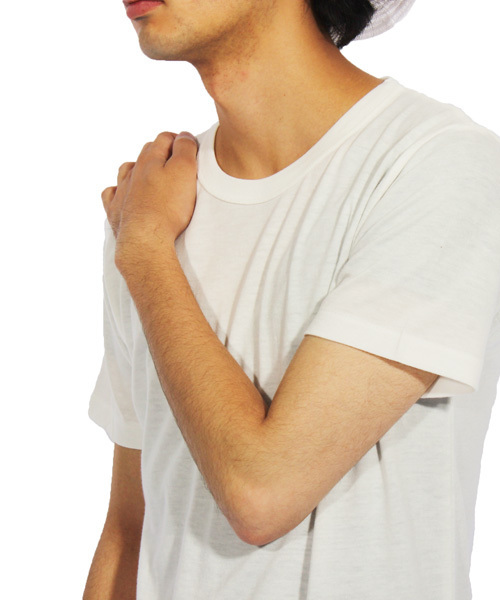 8(eight)(エイト)の「クルー 無地 半袖 Tシャツ(Tシャツ/カットソー・メンズ・ネイビー/ホワイト/ブラック/グレー・MEDIUM/LARGE)」の21枚目の写真