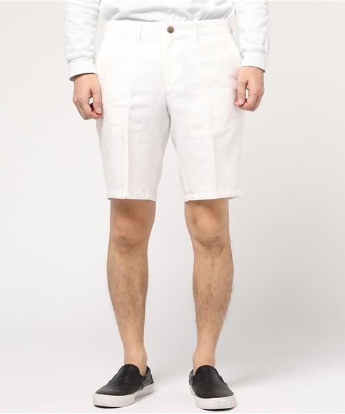 RECENCY OF MINE（リーセンシー オブ マイン）の「【Recency of Mine】綿/麻バックサテンショートパンツ（その他パンツ・メンズ・ホワイト/オリーブ・48/44/46）」の5枚目の写真