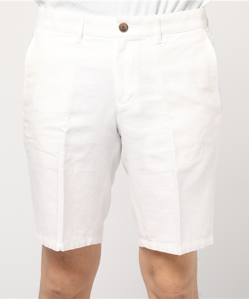 RECENCY OF MINE（リーセンシー オブ マイン）の「【Recency of Mine】綿/麻バックサテンショートパンツ（その他パンツ・メンズ・ホワイト/オリーブ・48/44/46）」の6枚目の写真