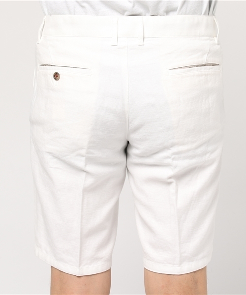 RECENCY OF MINE（リーセンシー オブ マイン）の「【Recency of Mine】綿/麻バックサテンショートパンツ（その他パンツ・メンズ・ホワイト/オリーブ・48/44/46）」の7枚目の写真